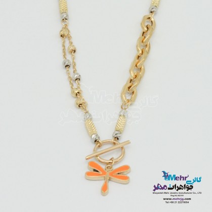 گردنبند طلا - طرح سنجاقک-MM2120